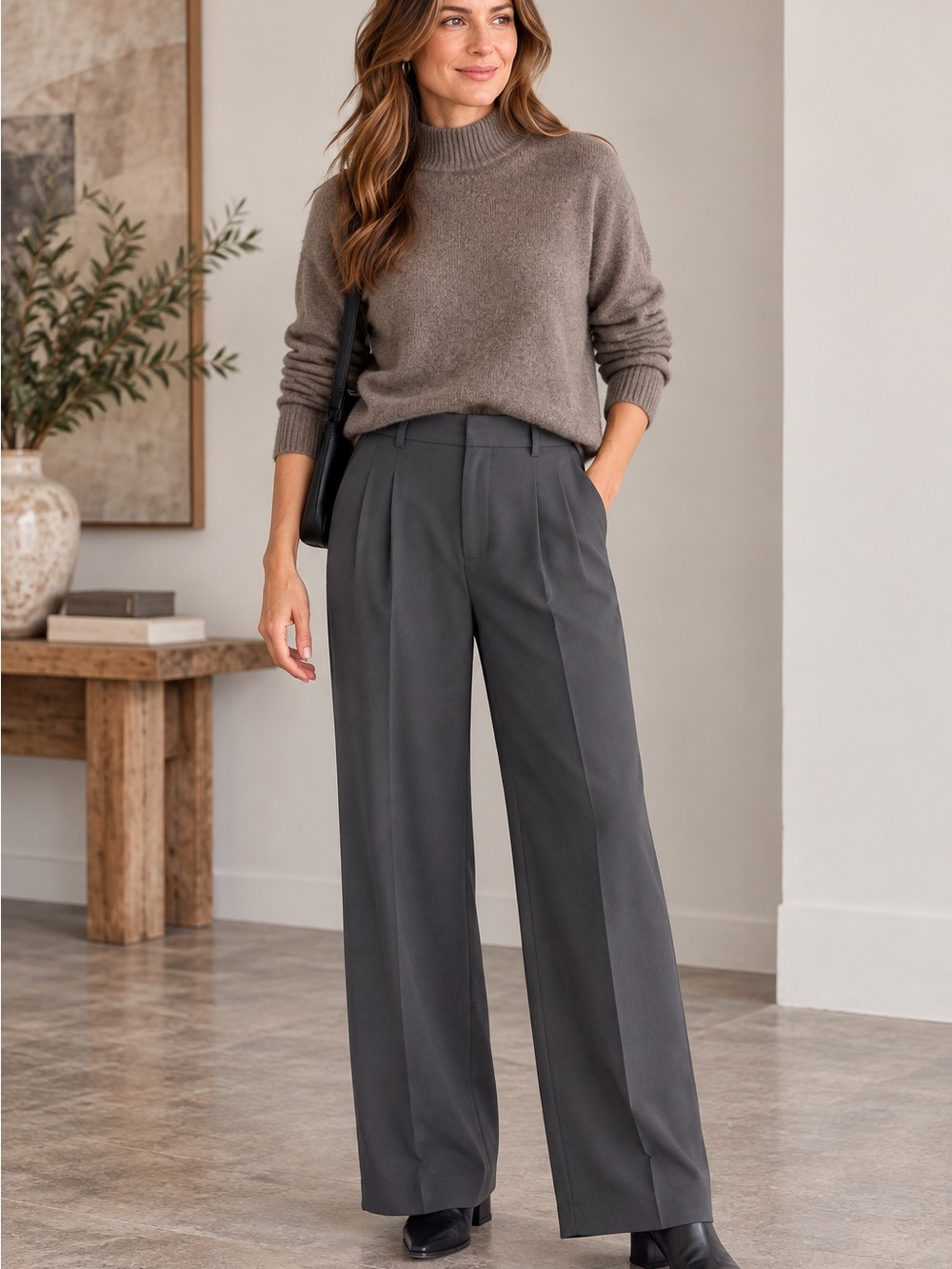 Aritzia The Effortless Pant  Grey in 10 short